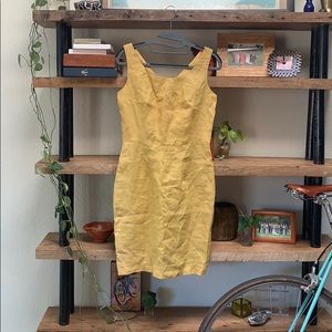 Vintage mustard cocktail dress